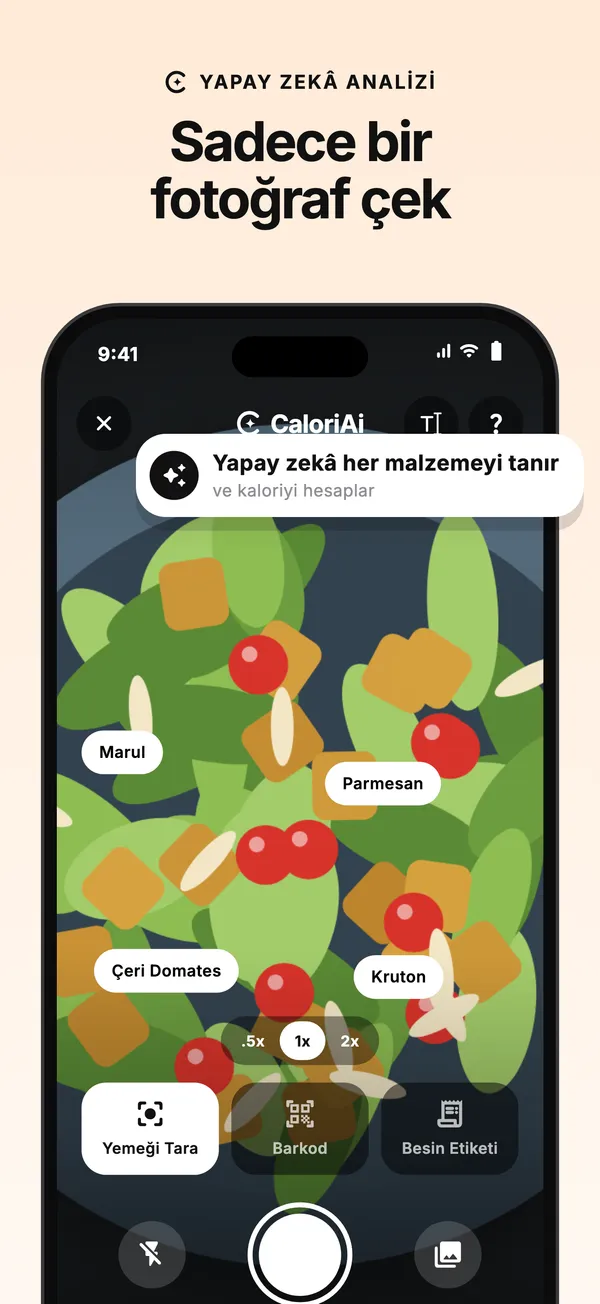 Fotoğrafla öğün tarama