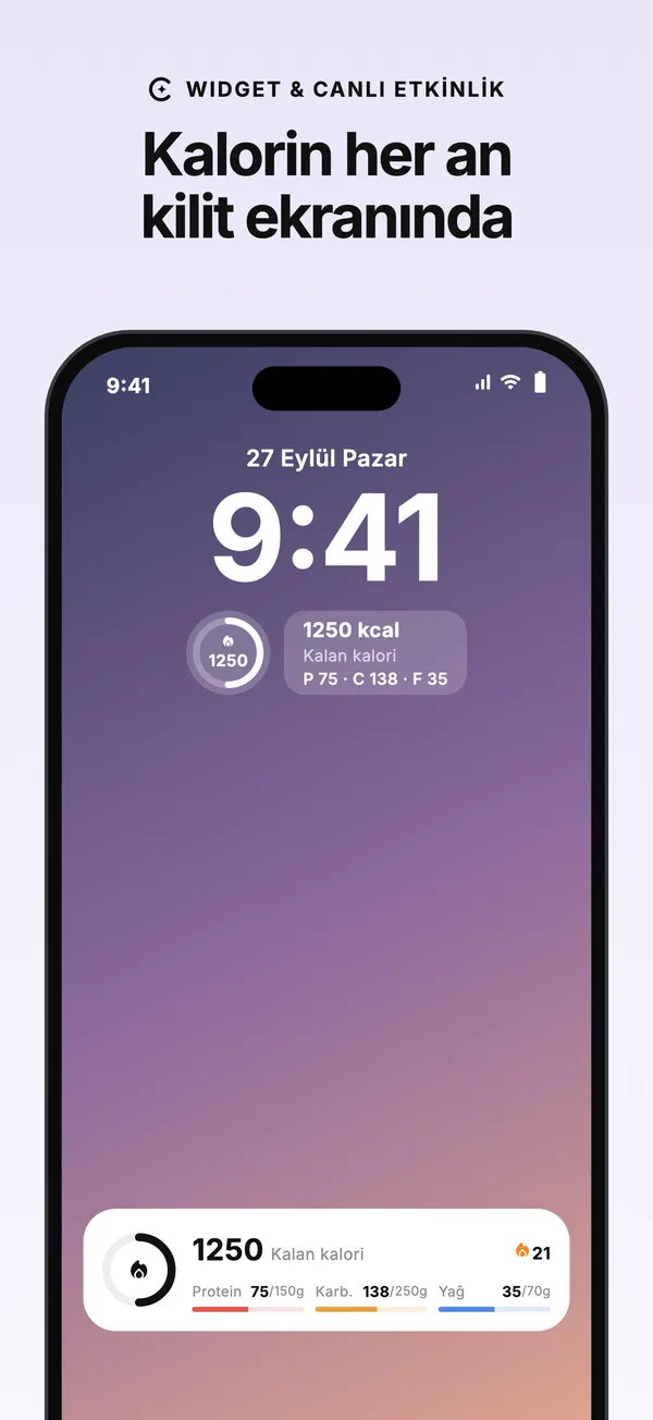 Kilit ekranı widget'ı